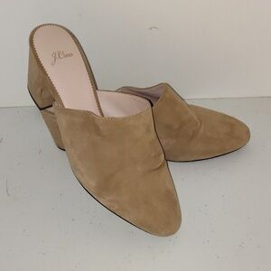 J. Crew block heel mules